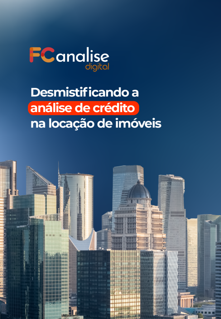 Imagem de prédios com o texto "Desmistificando a análise de crédito para locação de imóveis"