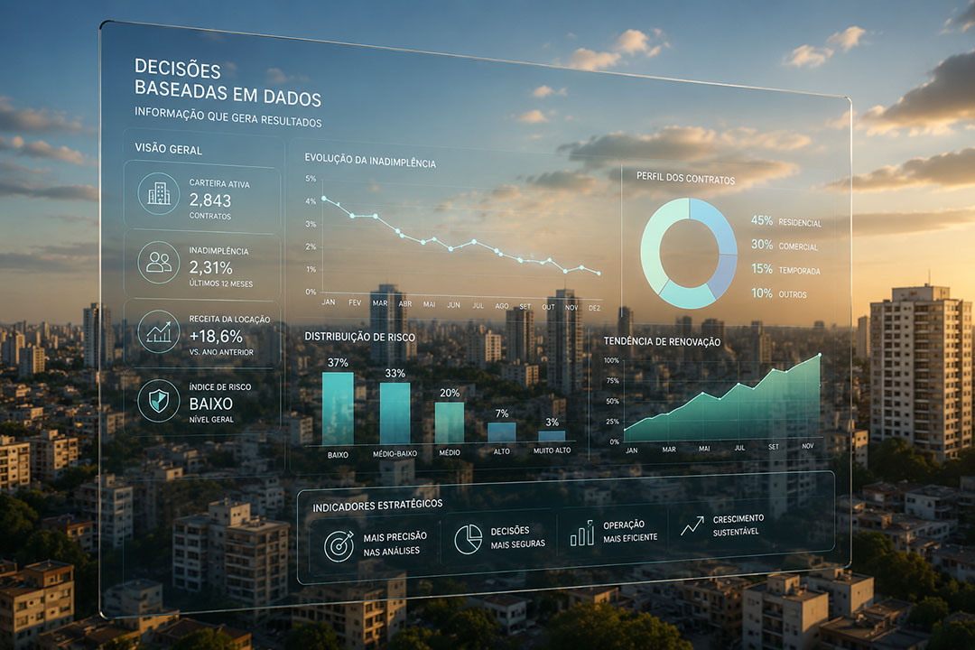 Decisões baseadas em dados na gestão estratégica da locação imobiliária